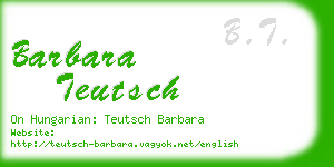 barbara teutsch business card